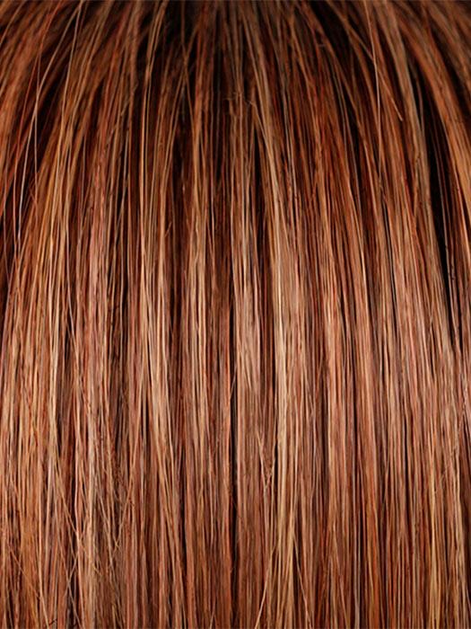 33-32-r4 dark auburn blended with dark brown and dark roots