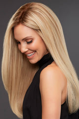 12FS8 Medium Natural Gold Blonde, Light Gold Blonde, Pale Natural Blonde Blend, Shaded with Dark Brown