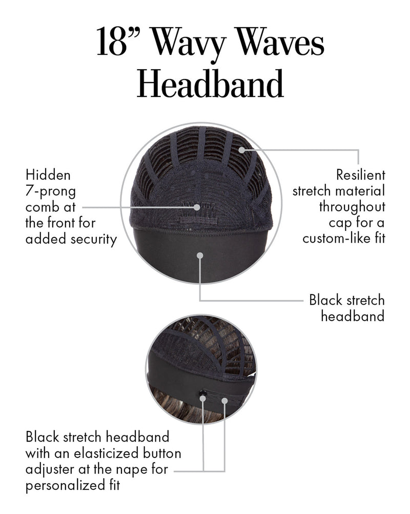 18″ Wavy Waves Headband Wig