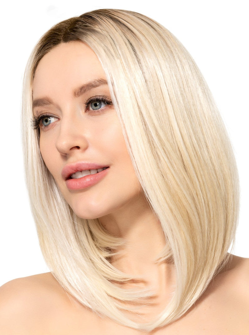 613/1001/R18 Vanilla Blonde Platinum White Blend Rooted Ash Brown