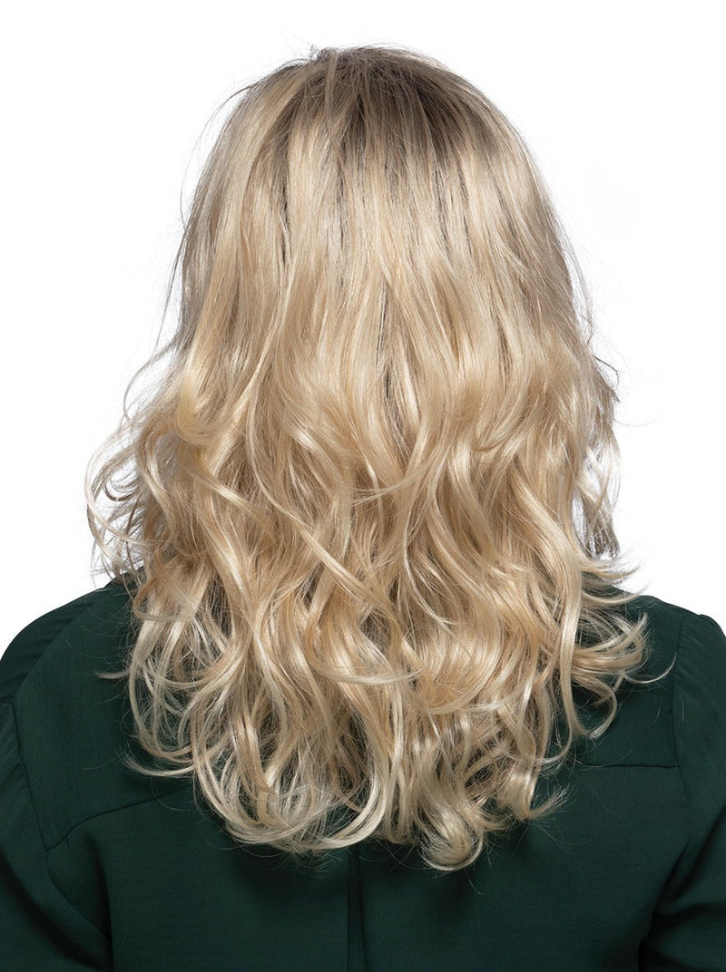 rh26-613rt8 golden blonde with pale blonde highlights dark root