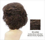 r14-8h golden brown dark blonde highlights on top