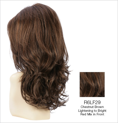 r6lf29 chestnut brown bright red mix at front