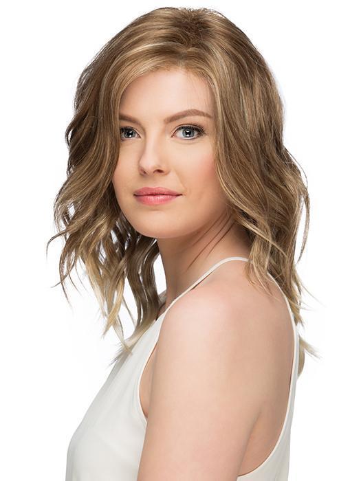 R613BG14 Dark Blonde with Fine Pale Blonde highlights & Pale Blonde tipped ends