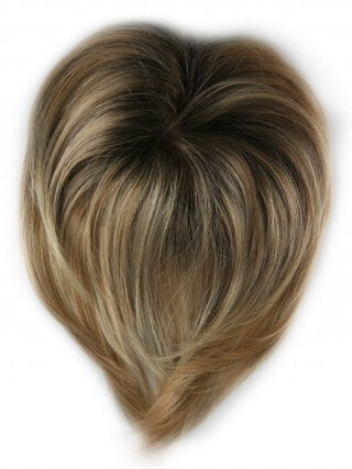 24BT18S8 Medium Natural Ash and Light Natural Gold Blonde Blend, Shaded with Medium Brown