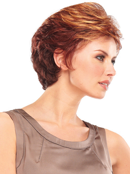 32BF Medium Natural Red Base with Medium Red-Gold Blonde Tips, Dark/Medium Red Nape