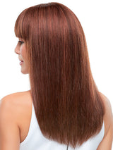 6/33 Dark Brown and Natural Red Blend - fringe has been cut 