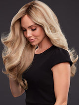 12FS8 Medium Natural Gold Blonde, Light Gold Blonde, Pale Natural Blonde Blend, Shaded with Dark Brown